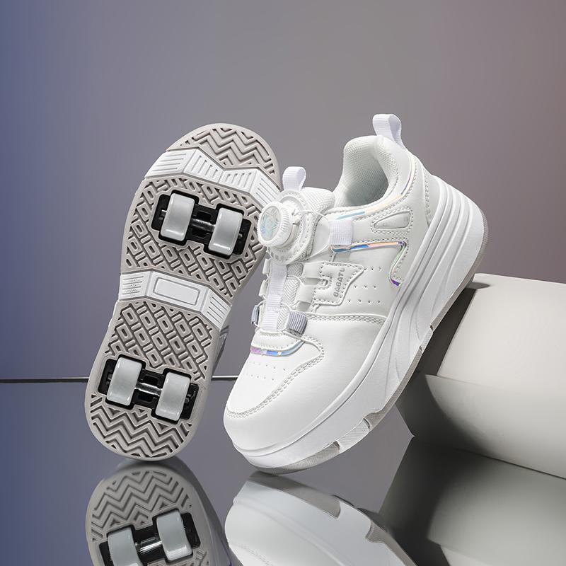 Boys Girls Roller Skates Shoes Four Wheel Roller Skates 31 белый