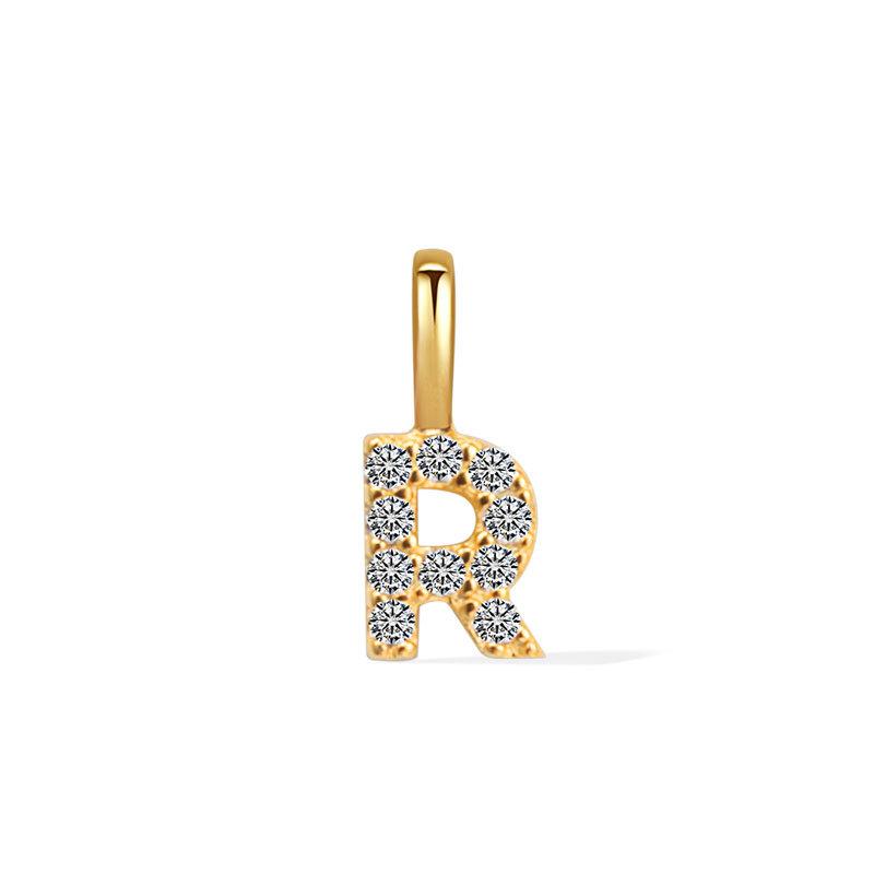 Minimalist Rhinestone Letter Pendant 26 Alphabet Charms For DIY Necklace Bracelet Personalized Jewelry Accessory