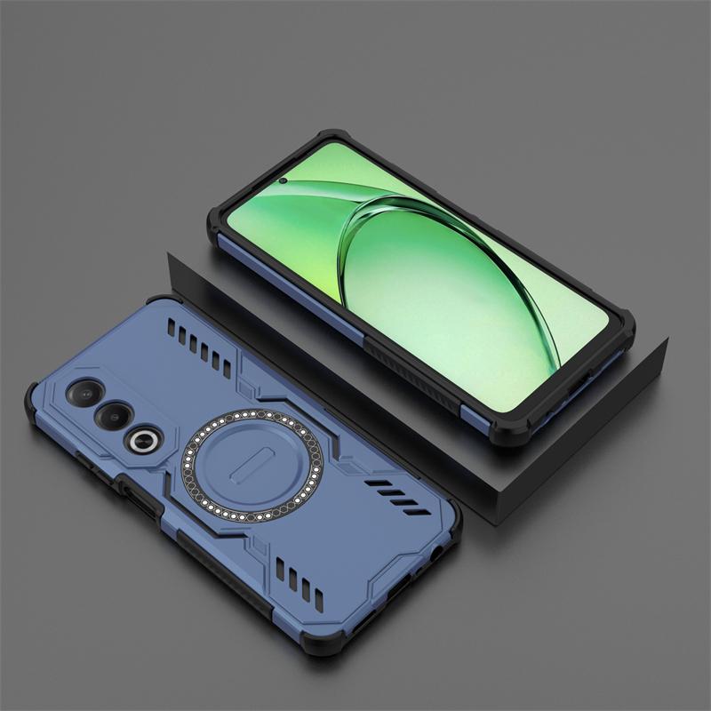 Shockproof Armor Case For Oppo K12x Magnetic Adsorption Wireless Charge Back Cover For Oppo K12x Global Case For Oppo K12x Case