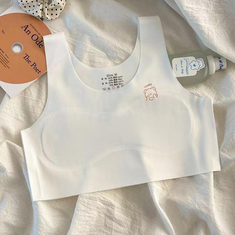 Children's Bras Teenagers Comfortable Breathable Simple Training Bra Vest Soft Elastic Skin Friendly Lingerie For Girls