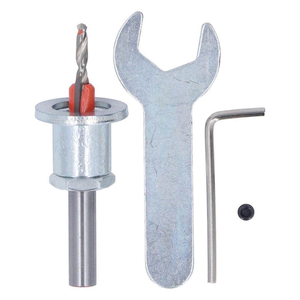 8mm Round Shank Woodworking Countersink Hole Drill Bit Hex Wrench Adjustable Drill Bit for MDF Softwood