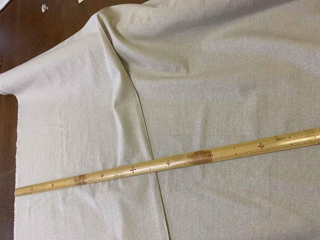 Nunojin Club Plain 108cm Soft B with Neps Cotton-Linen Canvas, Wide, 55% Linen, 45% Cotton, Off-White (10m)