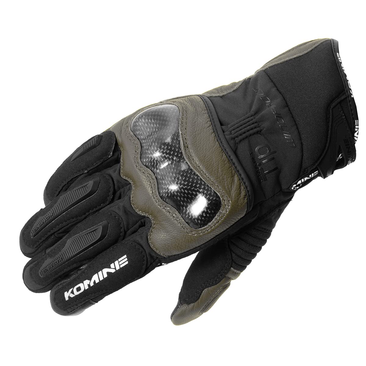 

Komine Motorcycle Gloves Carbon Protect Windproof 3XL GK-821 Gloves, Olive, оливковый