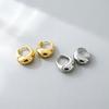 Punk Oval Smooth Metallic Geometric Hoop Earrings Minimalist Style U-shaped Ear Buckle Daily Life Fashion Jewelry Accessories
