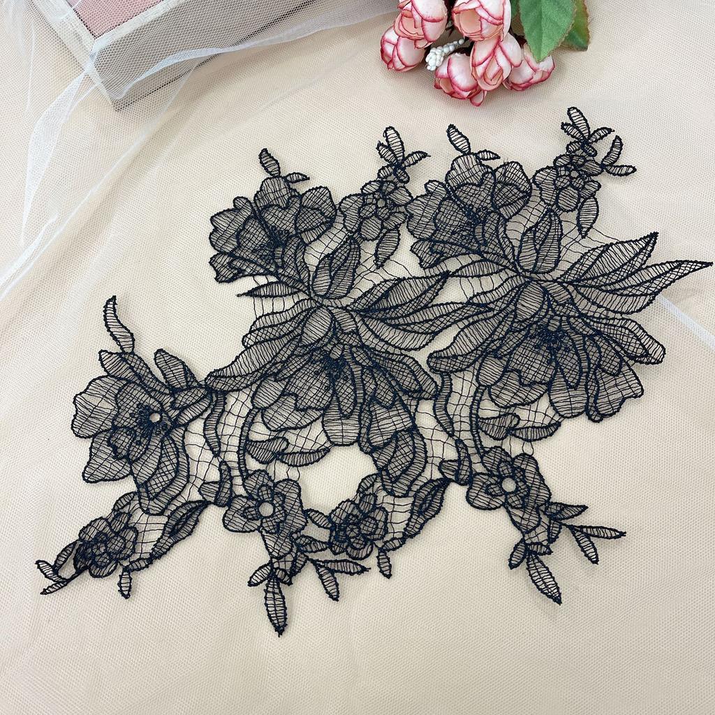 Fresh Leaves Day Single Fish Silk Thread Hollow Veil Wedding Dress Lace, Handmade Diy Accessories R4