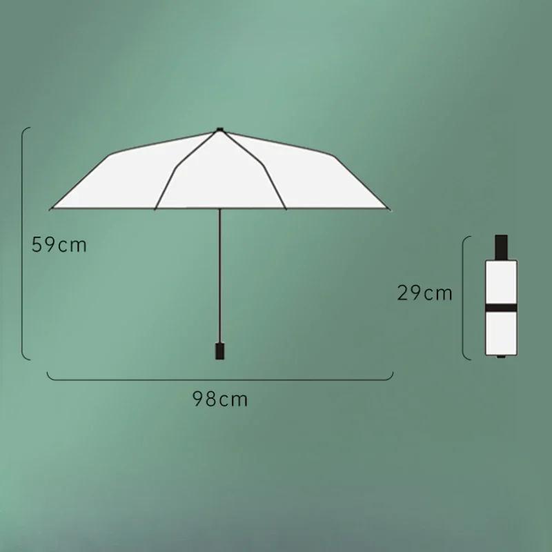 8-bone Transparent Umbrella with Automatic Folding Thick and Sturdy Clear Umbrella Light Travel Umbrella Elegant Rain Gear