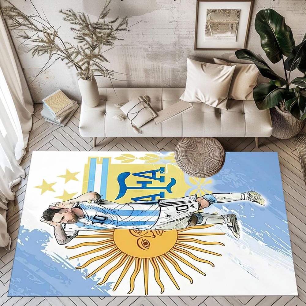 Messi's Iconic Number 10 Square Rugs Are a Great Choice for Living Rooms, Bedrooms, Home Décor, and As Gifts.