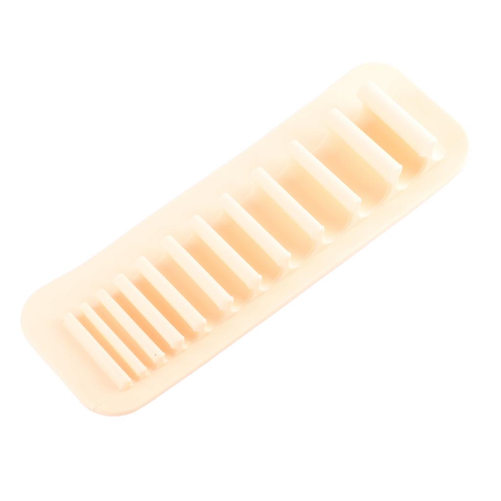 Soft Silicone Wall Mounted Makeup Brush Toothbrush Holder Stand Organizer Rack(Pink )