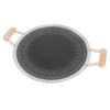 Korean BBQ Grill Pan Stainless Steel Even Heat Distribution Easy Cleanup Multipurpose Use Outdoor Grill Plate 38cm
