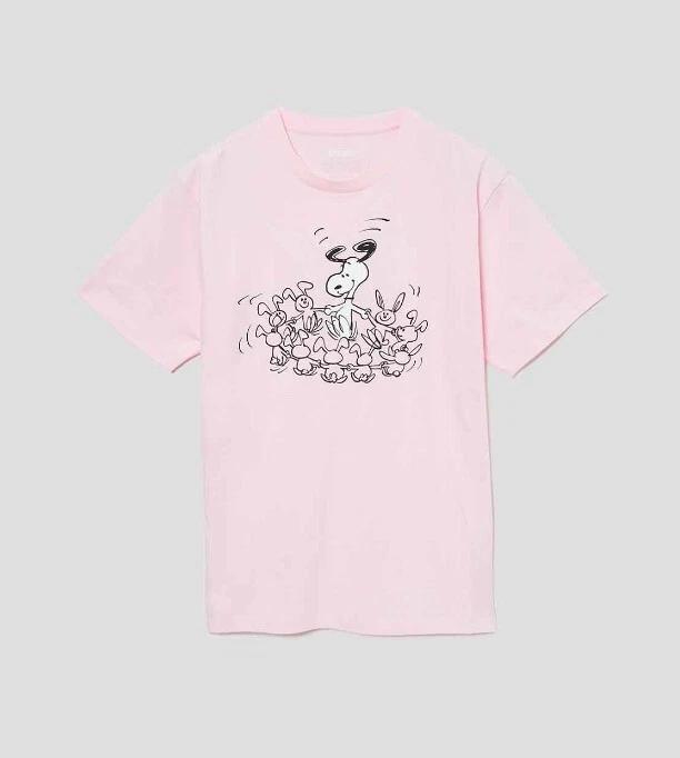Peanuts Snoopy Little Friends TShirt Pink Japan Limited New M