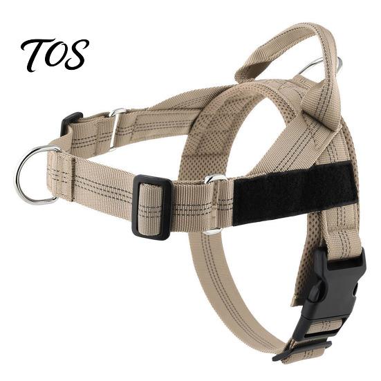 Ergonomic Pressure Relief Dog Harness No Pull Harness, Adjustable Nylon Vest with Handle, Breathable Dash-proof Control for Hiking Padded Medium Large