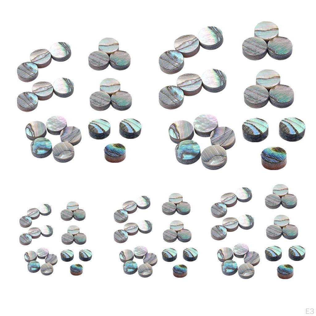 20 Count Guitar Inlay Dots for Fingerboard Use, Decorative Markers Bass Instruments