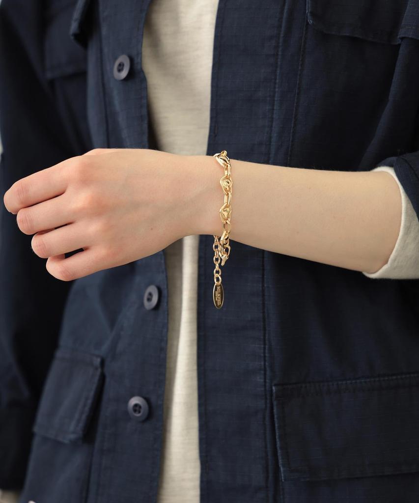 Milkfed Heart Chain One Size Bracelet, 103253054006, Gold,