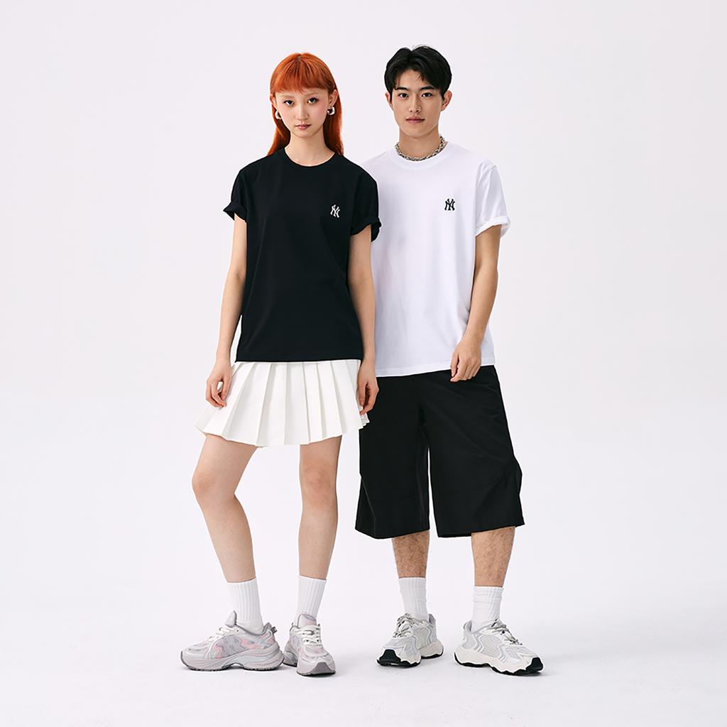 New MLB New York Yankees Basic Collection SS25 T Shirt Unisex White 3ATSB0153-50WHS