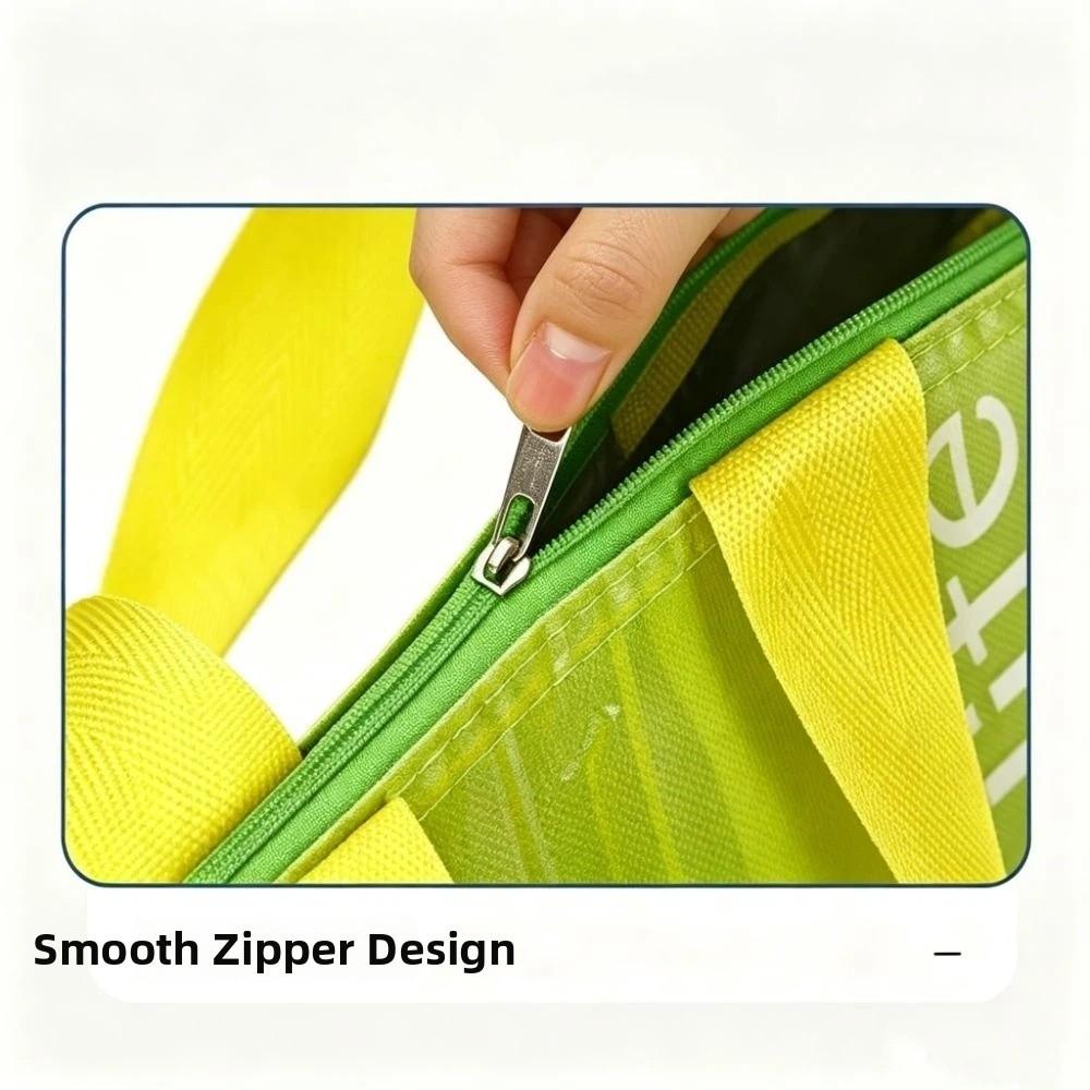 Solid Color Insulated Lunch Bag Large Capacity Thermal Picnic Bag Lunch Handbag Picnic