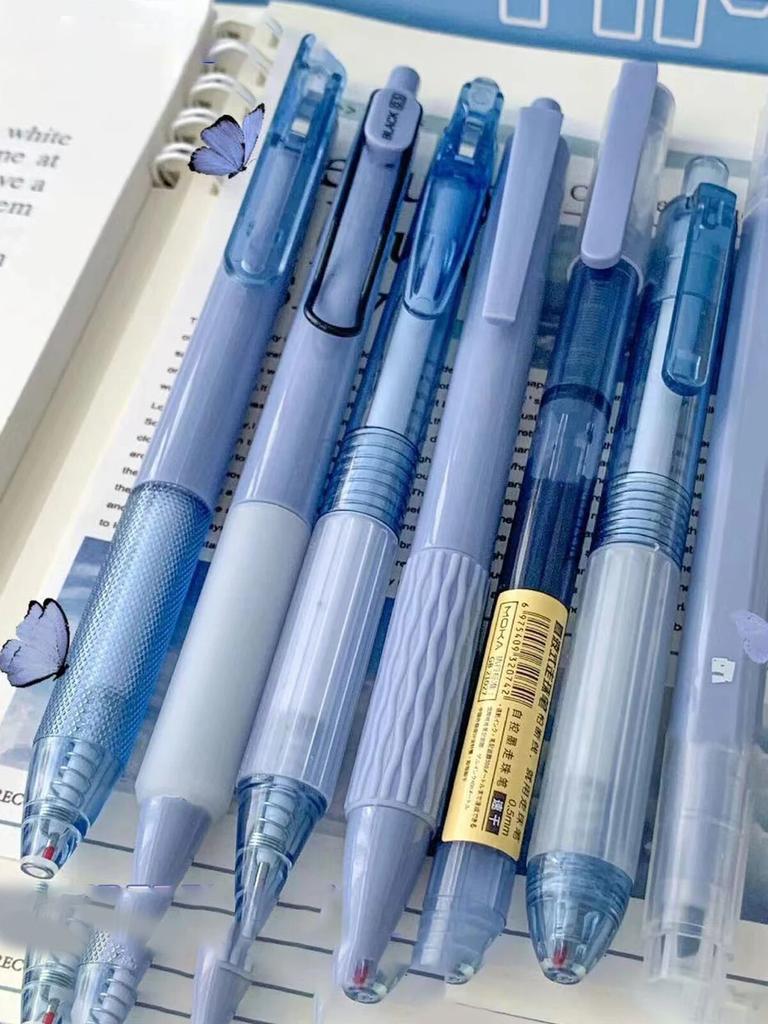 7Pcs Quick-Drying Ink Gel Pen Highlighter Pen Set Student Tip Ballpoint Pen Writing Tools For School Stationery Office Supplies