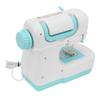 Simulation Sewing Machine Toy Blue Portable Mini Simulation Double Stitch Sewing Machine with Lower Thread for Above 3 Years Old