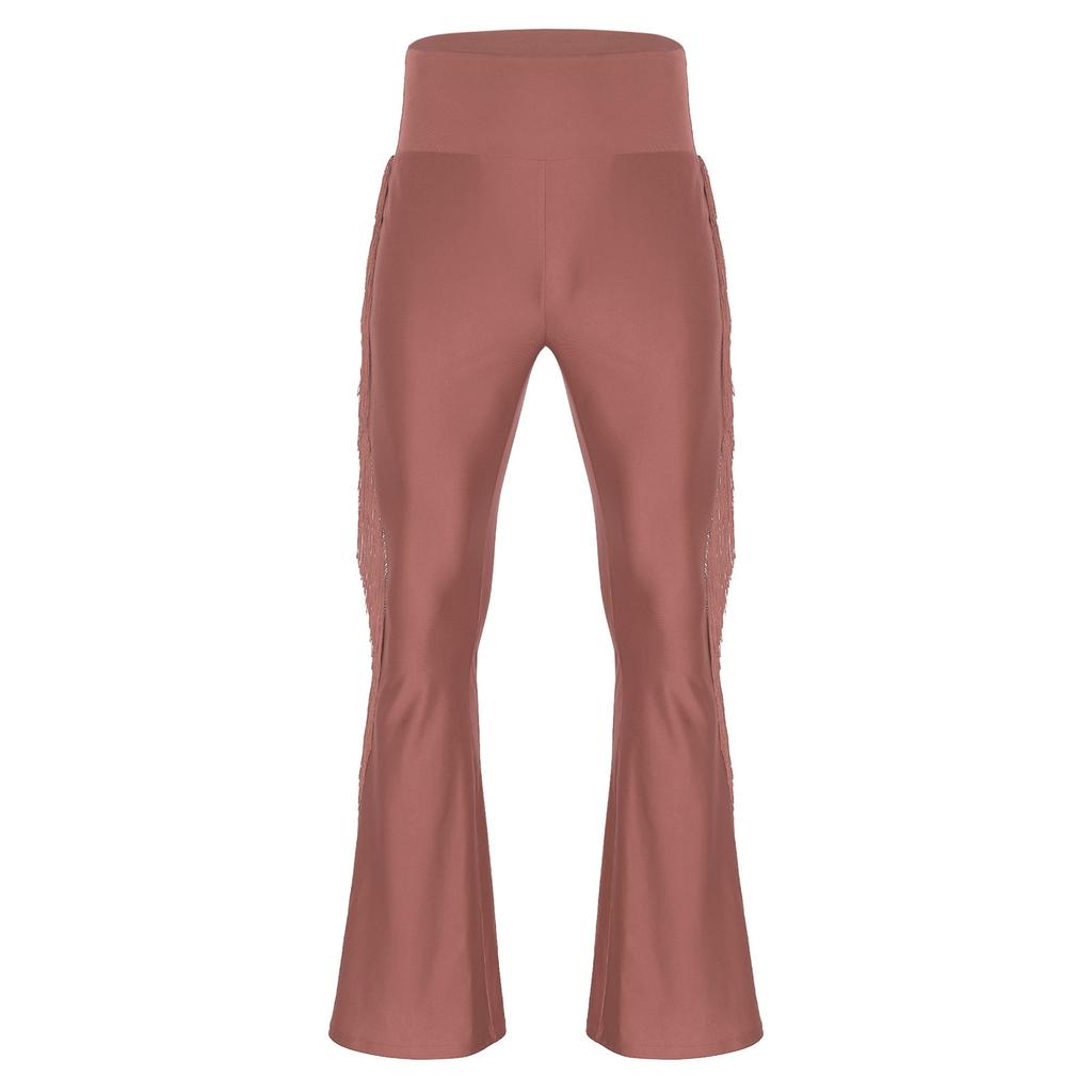 Herre Dusker Slengbukser Vintage Høy Midje Klokkebukser Danse Sceneopptreden