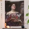 John William Waterhouse Anime Tapestry Hippie Flower Wall Carpets Dorm Decor Cheap Hippie Wall Hanging