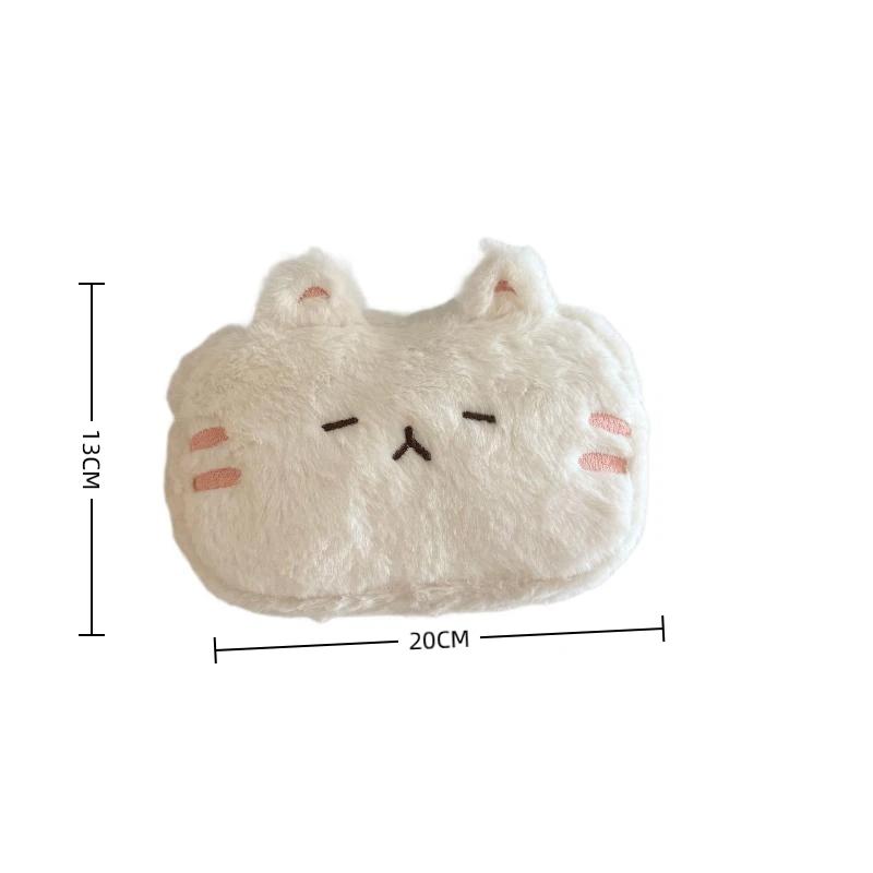 Kids Gift Funny Cat Cartoon Pencil Case Cute Kawaii Stationery Storage Bag Fluffy Large Capacity Cat Stationer Bag Student Use