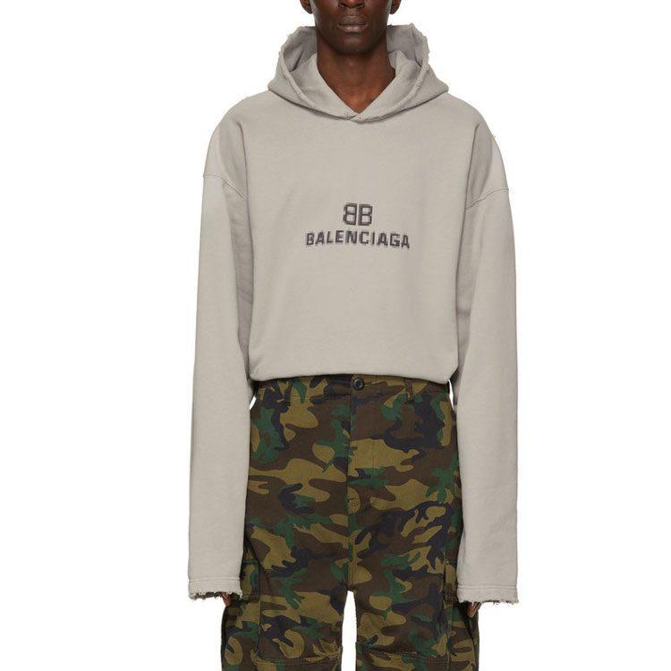 Balenciaga Distressed Bb Pixel Hoodie 661711TKVF68174