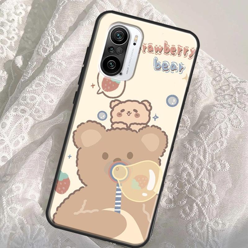 

Kawaii милый корейский чехол с изображением медведей для POCO X4 X3 Pro GT F3 M4 M3, чехол для Xiaomi Mi 11 Lite Mi 12 Pro 12X 10T 11T Pro POCO M4 Pro