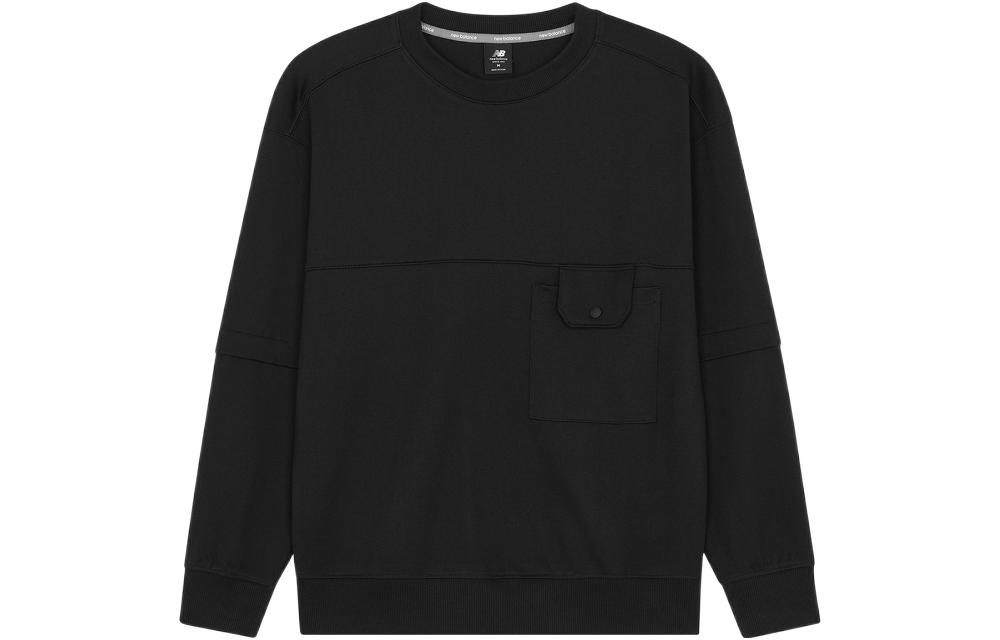 New Balance Sweatshirts Men s Black Crew Neck Moderate Regular AMT21369-BK S