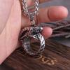 Stainless Steel Punk Ouroboros Snake Chain Pendant Necklace for Men Male Fashion Jewelry Gothic Style
