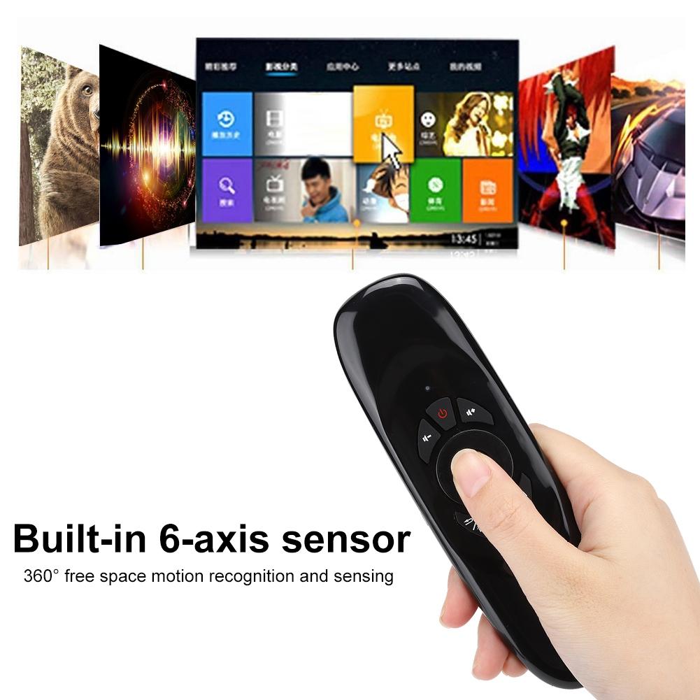 C120 USB 2.4G Wireless Flying Mouse Keyboard Remote Control for Windows Mac OS Android Linux