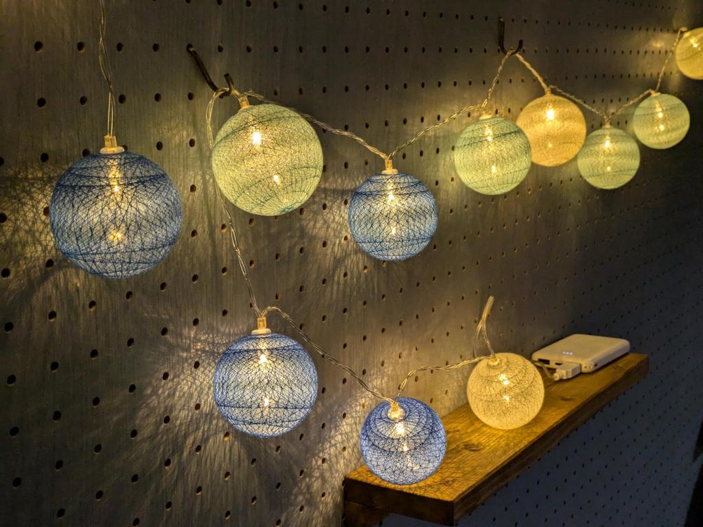 miagolale Cotton Ball Illumination LED 6cm USB Decoration Lights, Diameter, Powered, (Sky & Sea)