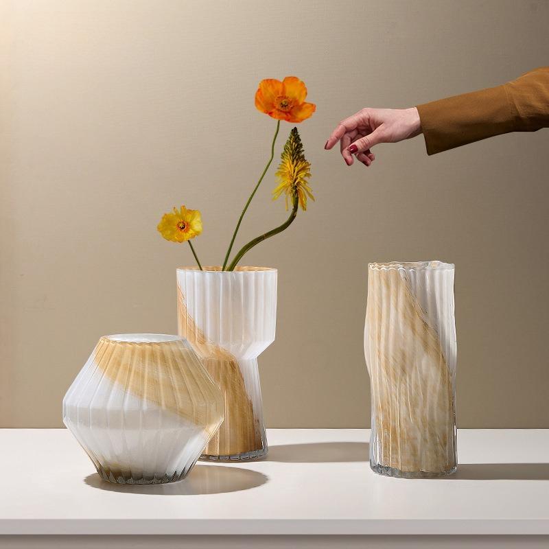 Creative Colorful Irregular Hydroponic Glass Vase for Home Decor Ins Style Living Room Entryway