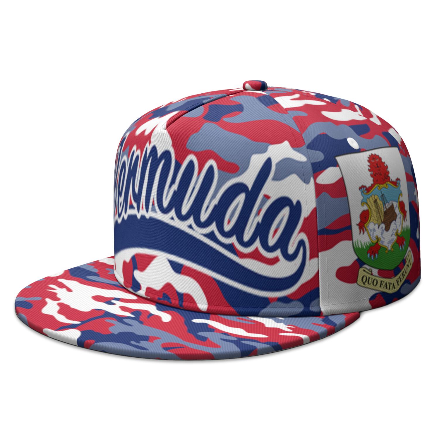 

Bermuda Free custom made name number Logo Flat Brimmed Cap country nation flag island college Print photo Hip-hop Hat Adjustable