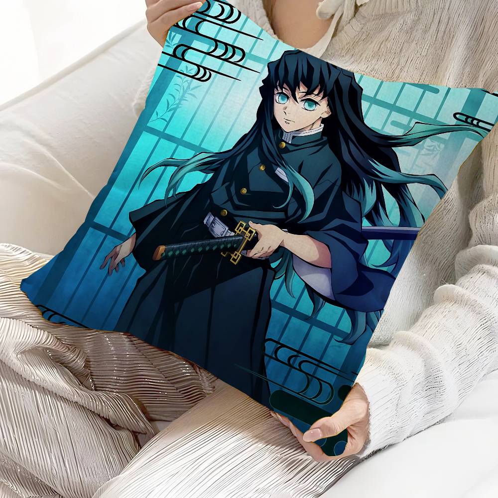 Muichiro Tokito Anime Cushion Cover Pillow Cover Decor Pillowcase Printed Cushion Case For Couch