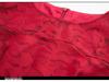 European & American Plus Size Red Lace Swing Dress - Spring/Autumn Fashion 200 Jin