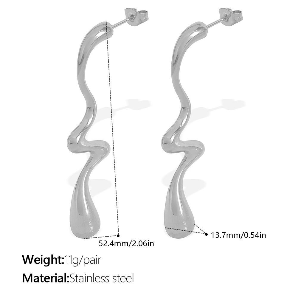 Yori New Unique Design Exaggerated Stud Earrings Bright Anti Allergy Waterproof Charm Texture High Quality Jewelry