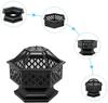 Portable Courtyard Metal Fire Pit 22" Hexagonal Shaped Iron Brazier Wood Burning Fire Pit Decoration for Backyard Poolside