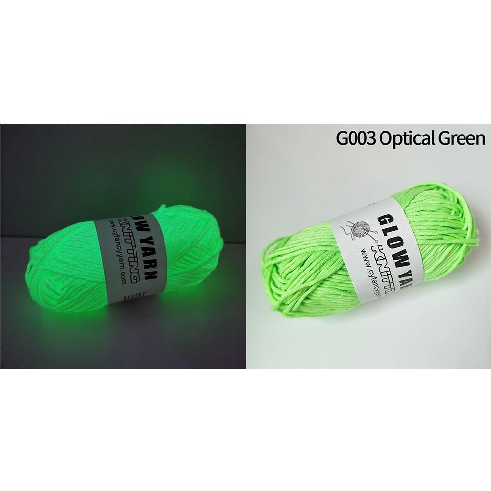 50g/roll Thread Glowing Yarn Glow In The Dark Knitted Yarn Skin-friendy Luminous Chunky Yarn  Sewing