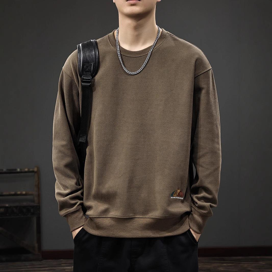 Осенний тяжелый жаккардовый вышитый свитер — фото 3