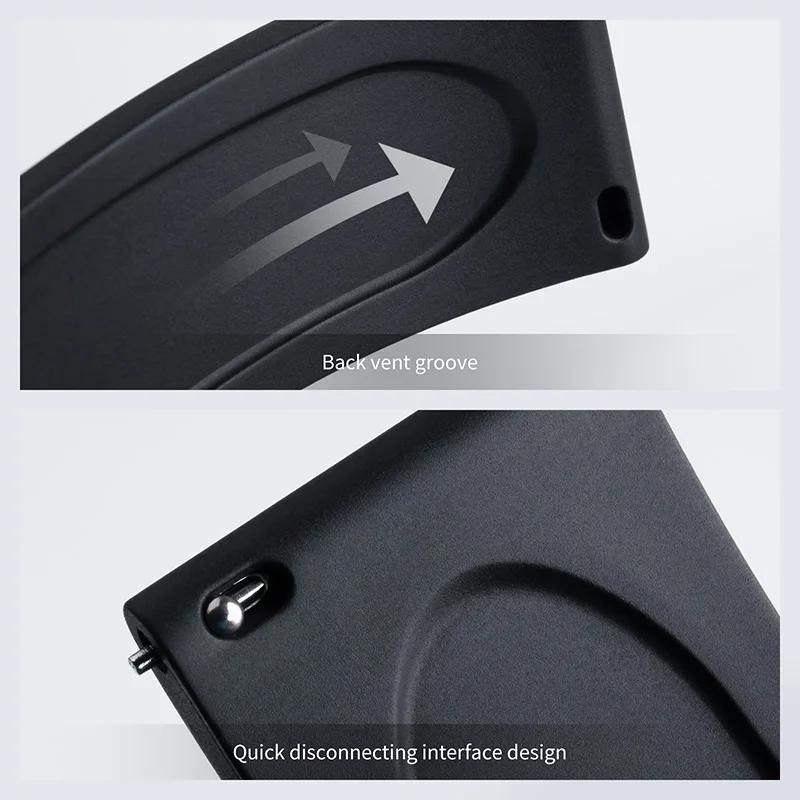 18/19/20/21/22/23/24mm Quick Release Fluororubber FKM Rubber Strap Smartwatch Men Women Wristband Universal Bracelet Accessories