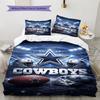 Dallas Cowboys Pattern Bedding Set Quilt Cover Pillowcase Home Decor Gift (1 * duvet cover + 2 * pillowcase, without core)