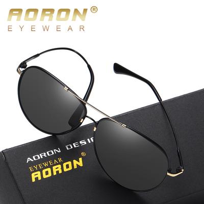 Gafas de sol polarizadas con montura de metal para hombre, gafas de moda, diseño clásico de marca, gafas para exteriores
