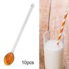 10x Glass Teaspoons Dishwasher Safe Stirring Spoon For Stirring Coffee