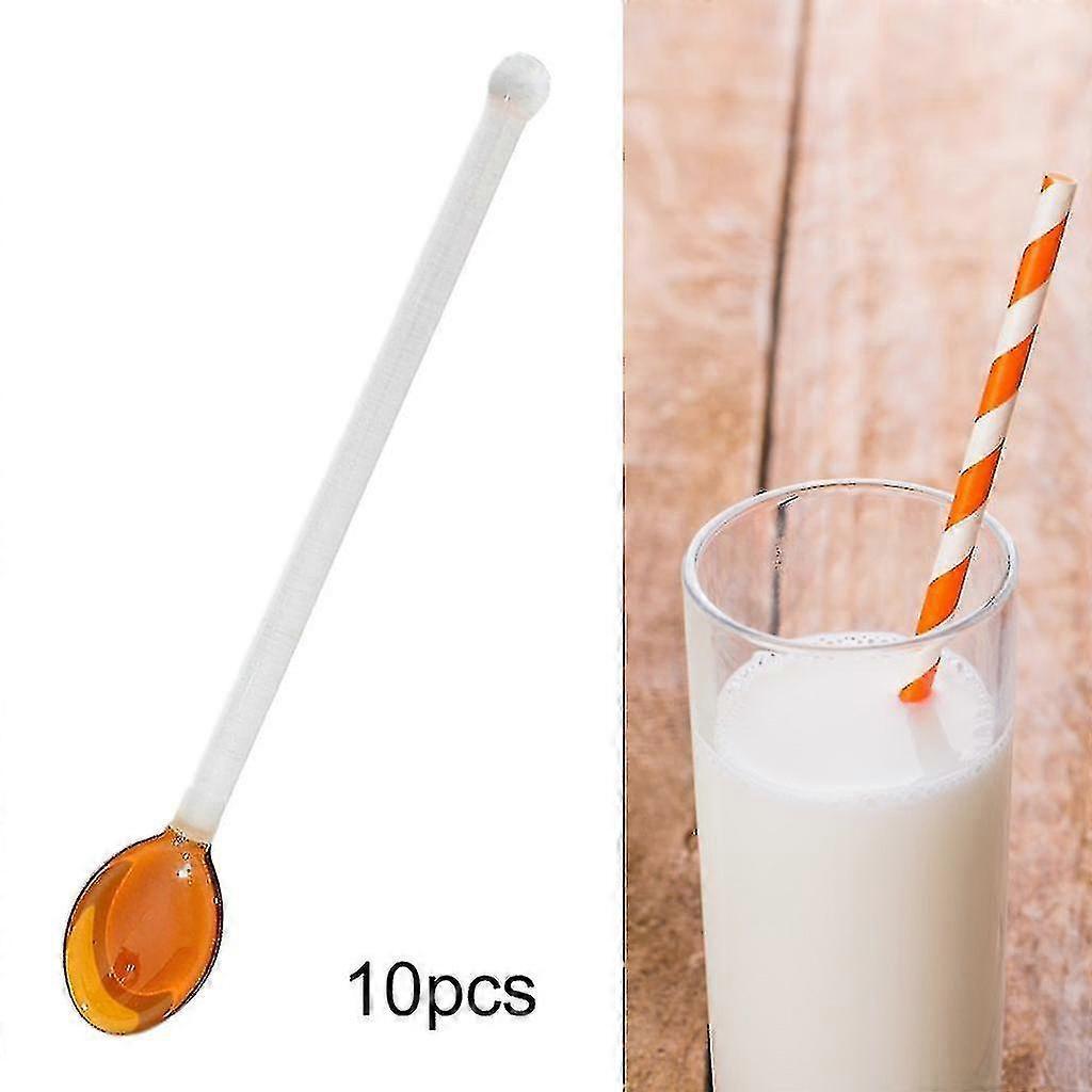 10x Glass Teaspoons Dishwasher Safe Stirring Spoon For Stirring Coffee