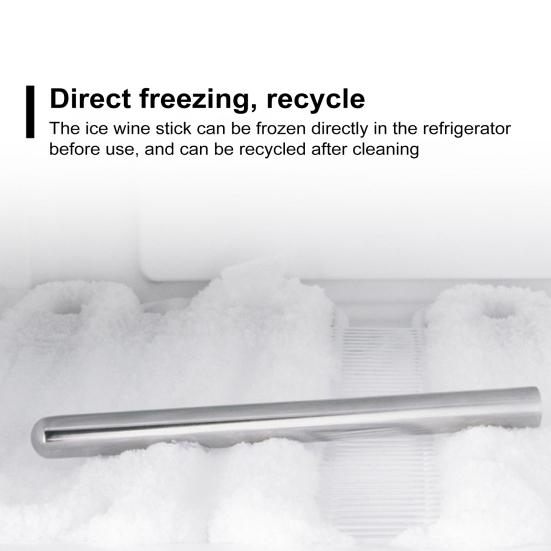 Wine Cooling Stick Wine Chiller with Aerator Spout Stainless Steel Iceless Wine Bottle Cooler Stick for Enhanced Aroma Flavor