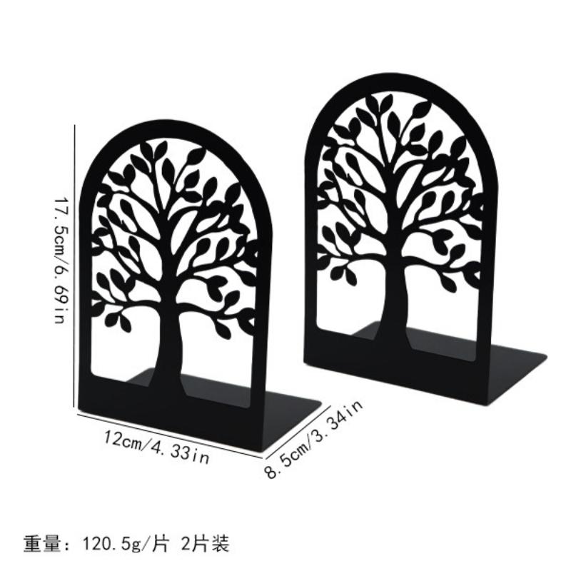 Shelves Decorative 1 Pairs,Tree Metal Bookends, Book Holder for Shelf,Unique Book Stoppers for Shelves,Home Decorative Book Ends