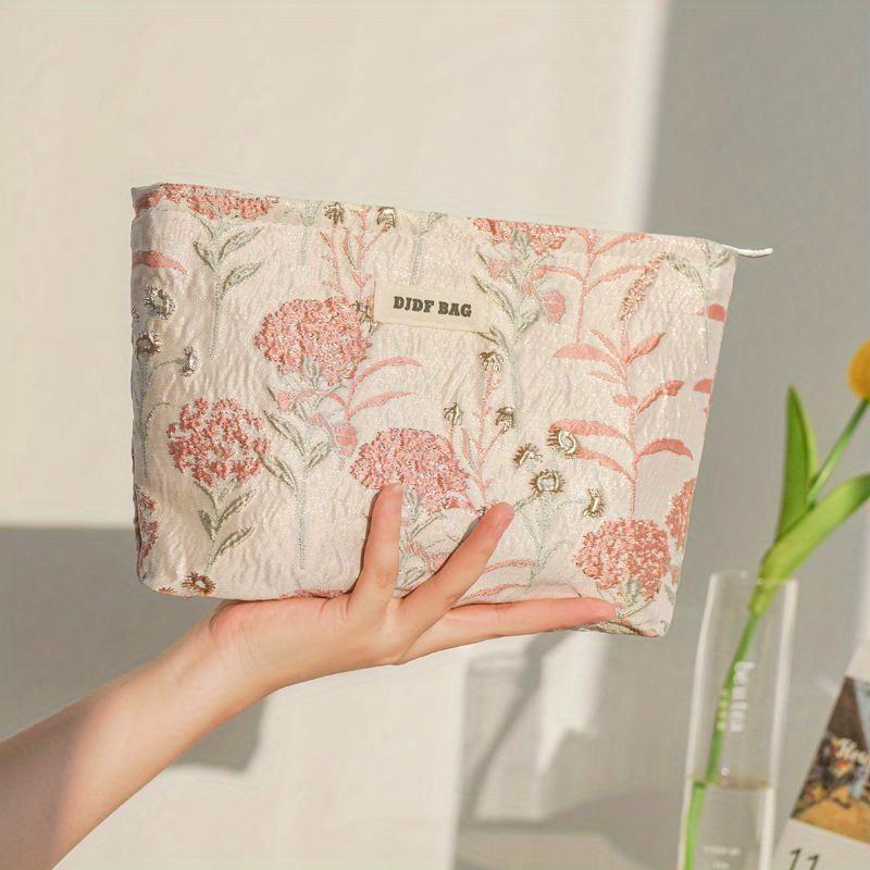 Borsa per Trucco da Donna Grande Capacità Assorbente Igienico Trucco Ritocco Forniture Borsa Portaoggetti Borsa da Toilette