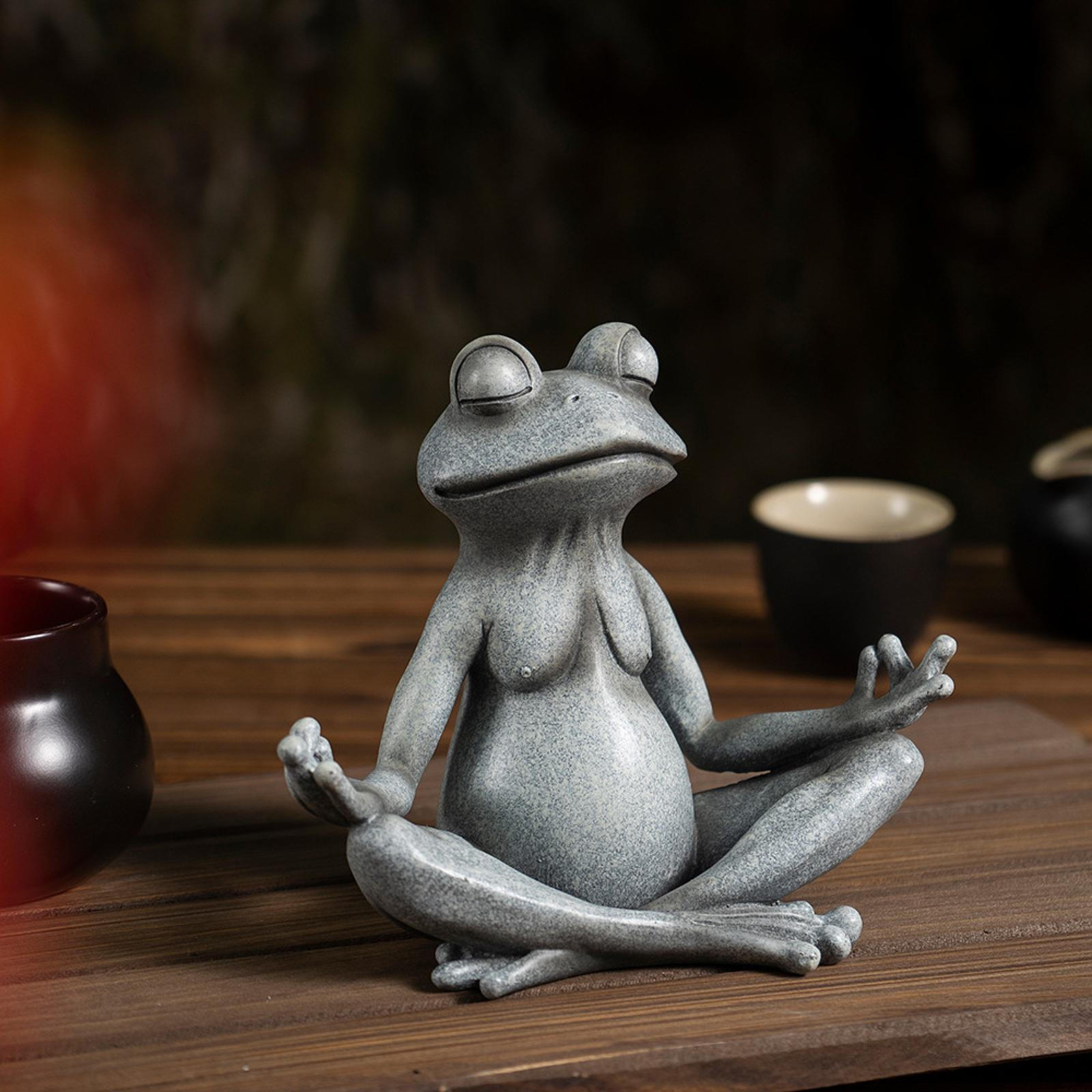 

Статуэтка лягушки, Полимерная скульптура, Многофункциональное ремесло Элегантное, Садовая фигурка, Украшение для