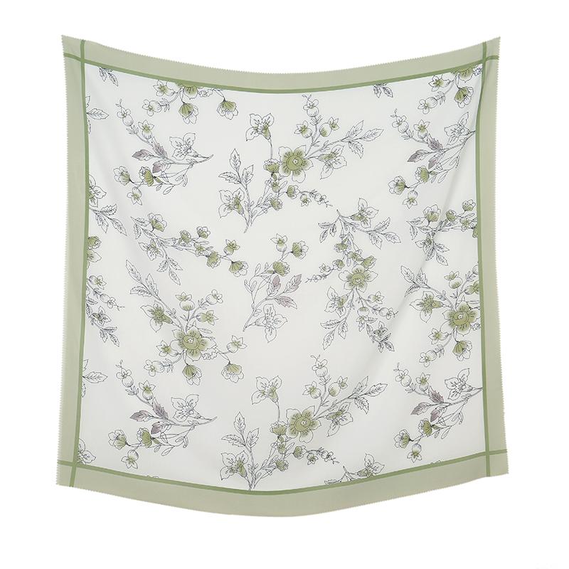 New Malaysia Printed Hijab Scarves Cotton Voile Square Scarf Hijab Tudung Bawal Muslim Women Headscarf Wraps Hijabs 110*110cm