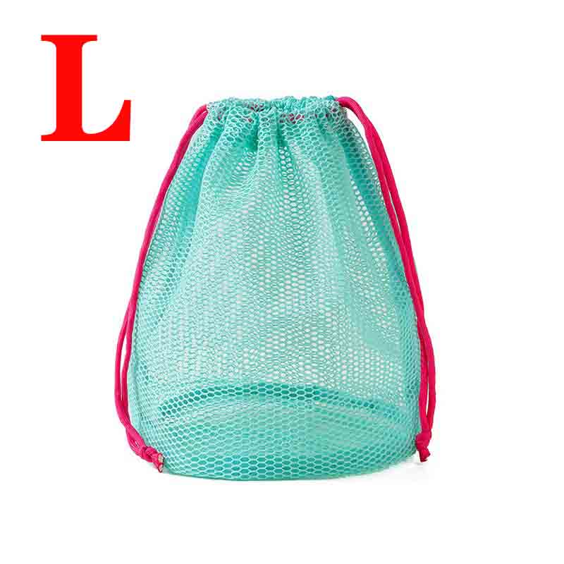 1PC Mesh Drawstring Pocket Portable Drainage Storage Bag Swimming And Bathing Bag Foldable Travel Storage Bag Grooming Bag