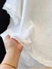 Damen T-Shirt mit kurzen Ärmeln aus Baumwoll-Leinen mit Spitzenbesatz - Schickes & Bequemes Sommeroberteil